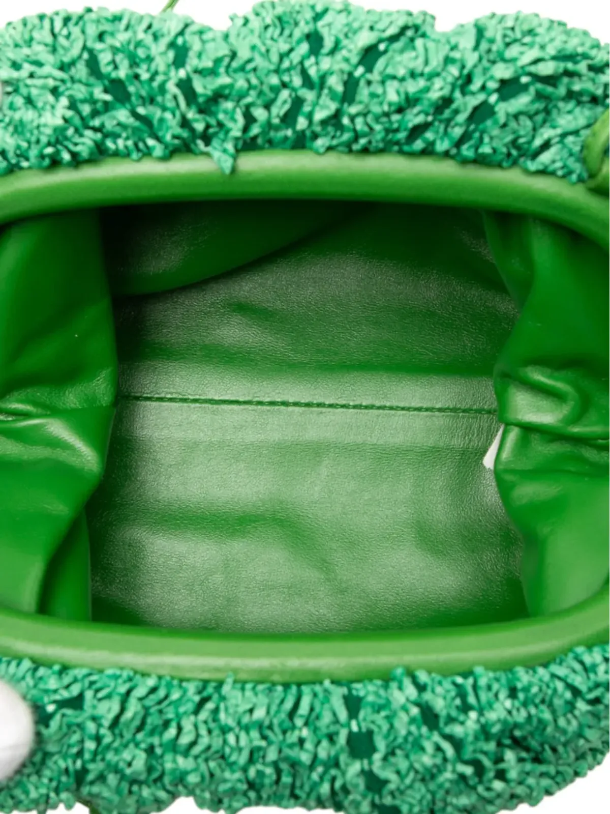 Bottega Veneta Pre-Owned ブークレ ラフィアのミニポーチ クロスボディバッグ - 画像5