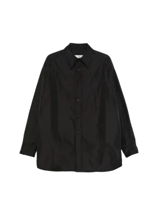 MM6 Maison Margiela ボタン付き長袖シャツ - ブラック - サムネイル1