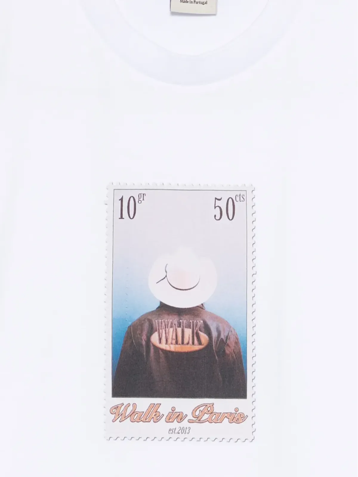 WALK IN PARIS Lether JacketスタンプコットンTシャツ - 画像3