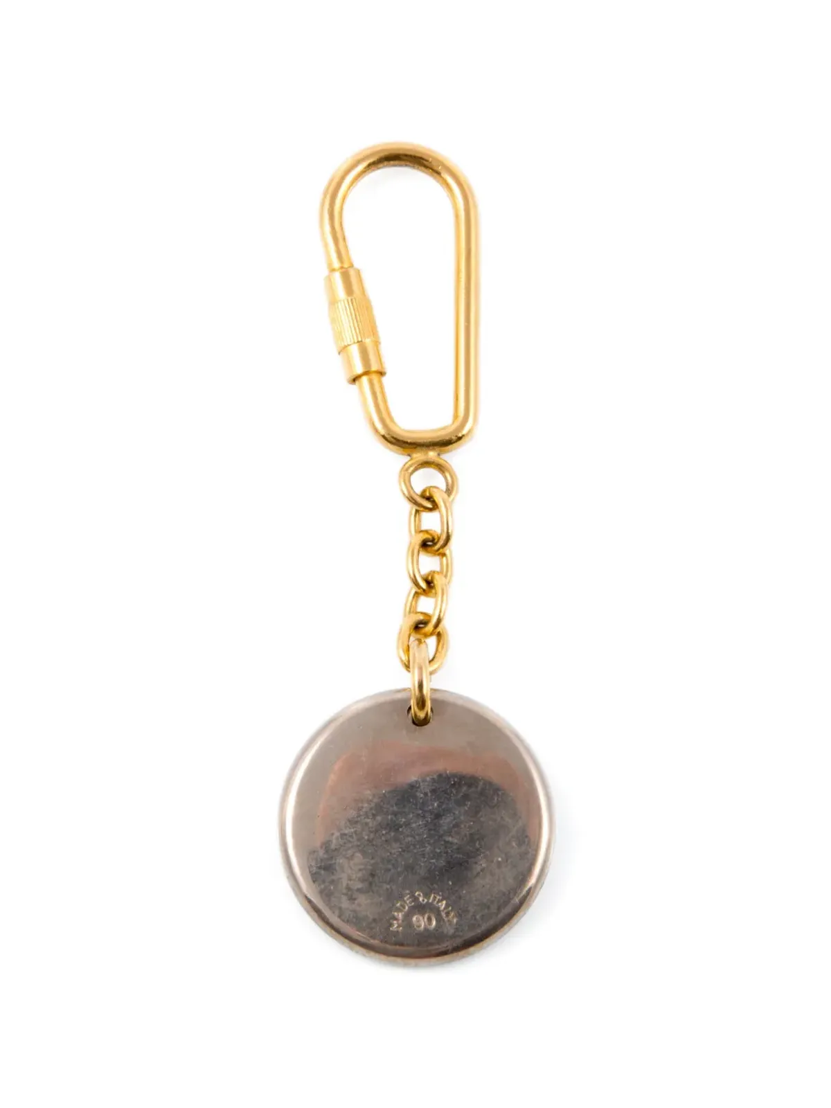 Celine Pre-Owned 1980年代 round-design キーリング（ゴールド） - 画像2