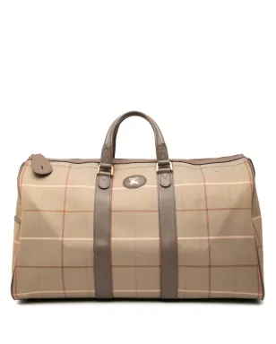 Burberry Pre-Owned 20世紀ヴィンテージ チェック柄 キャンバス トラベルバッグ - ブラウン - サムネイル1
