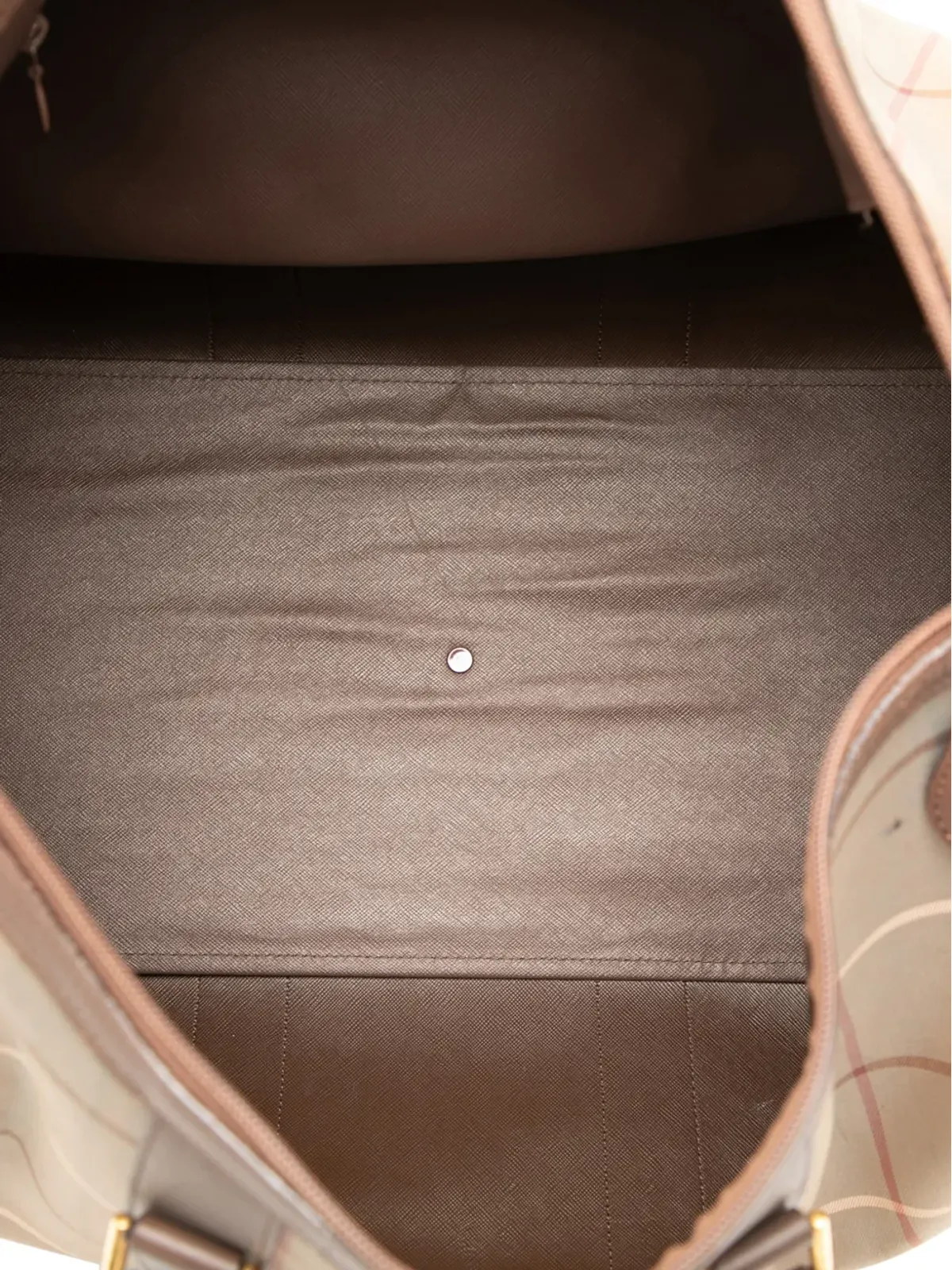Burberry Pre-Owned 20世紀ヴィンテージ チェック柄 キャンバス トラベルバッグ - ブラウン - 画像5