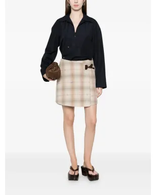 LOEWE チェック柄スカート - サムネイル2