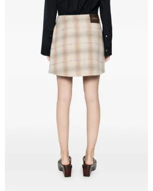 LOEWE チェック柄スカート - サムネイル4