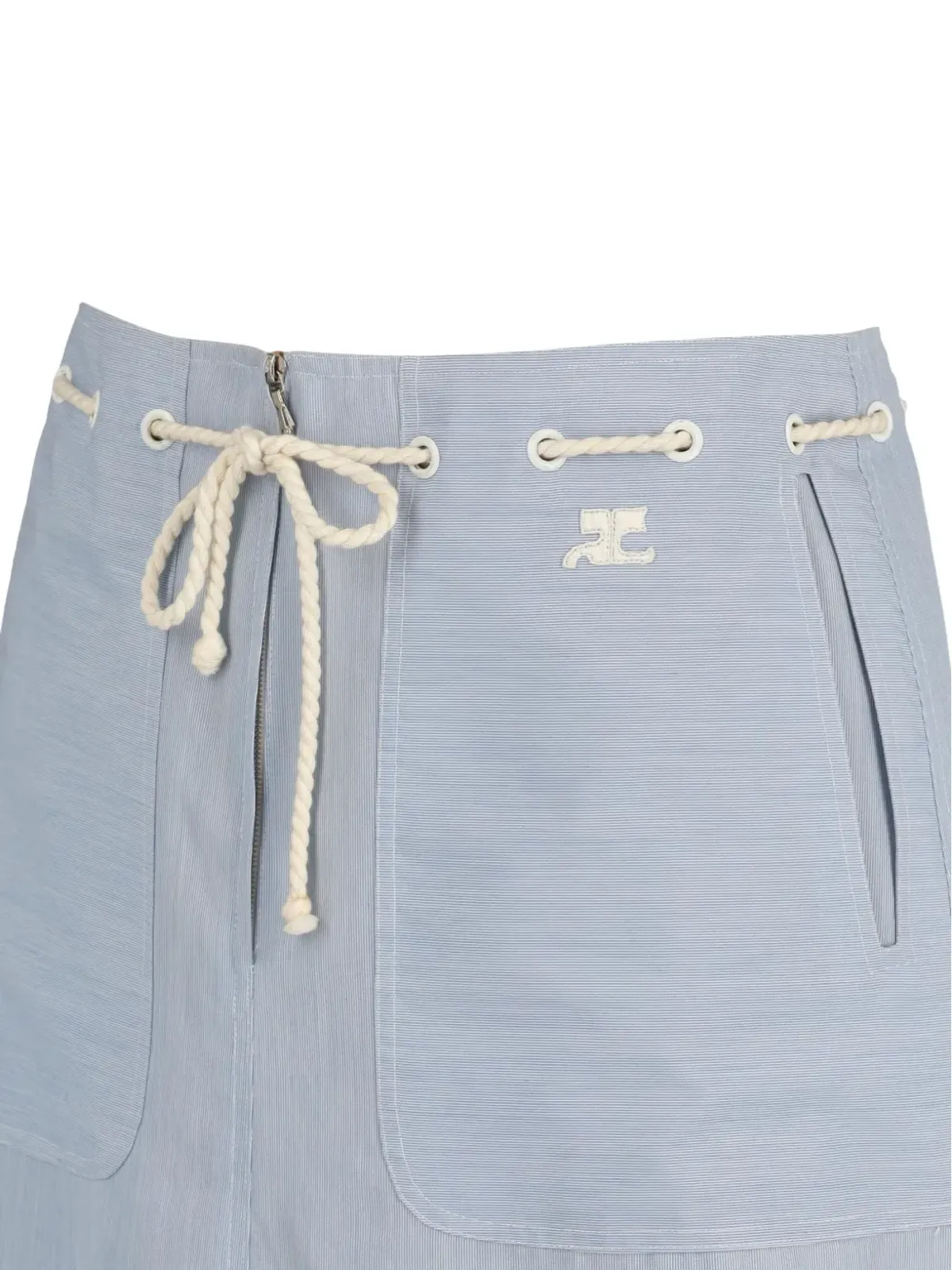 Courrèges Pre-Owned ドローストリング付きジップスカート - 画像4