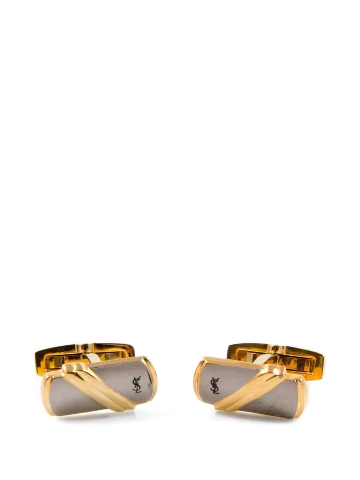 Saint Laurent Pre-Owned 1990年代 長方形型 カフリンクス - ゴールド - 画像1