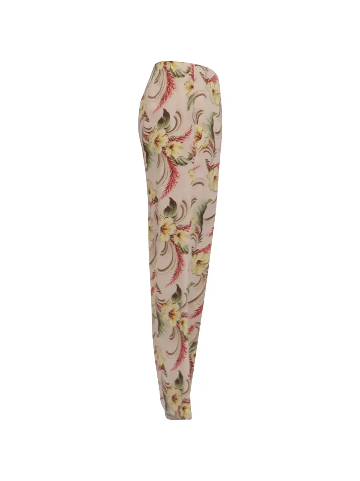 Oscar de la Renta ビンテージ 花柄プリントのワイドレッグパンツ - 画像3