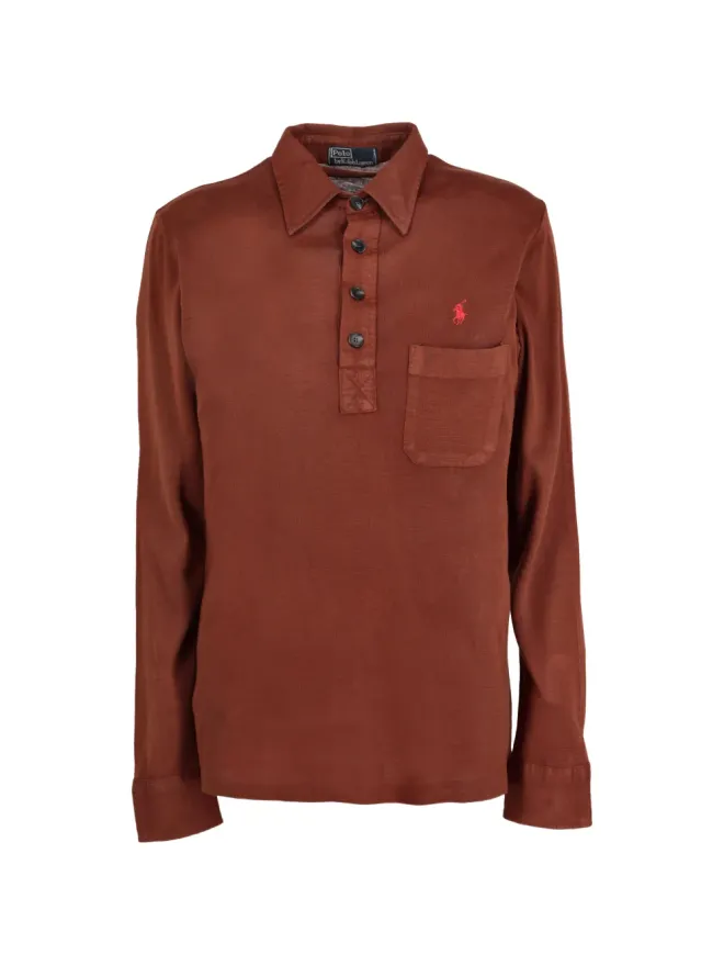 Polo Ralph Lauren Vintage Polo Ralph Lauren Vintage 長袖ポロシャツ ブラウンの商品画像