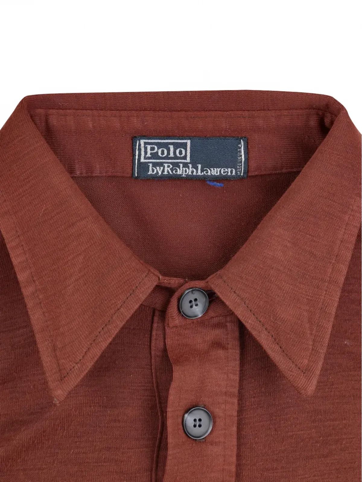 Polo Ralph Lauren Vintage 長袖ポロシャツ ブラウン - 画像3