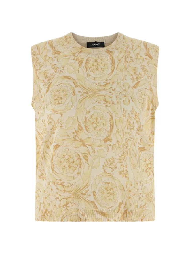 VERSACE Versace バロッコ柄ベスト - ゴールドの商品画像