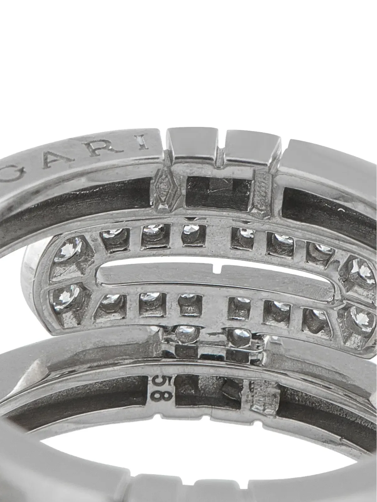 Bvlgari Pre-Owned Parentesi ダイヤモンドリング - Silver - 画像4
