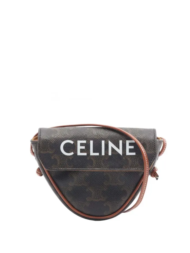 Celine Pre-Owned Celine Pre-Owned コーテッドキャンバス Triomphe Triangle クロスボディバッグの商品画像
