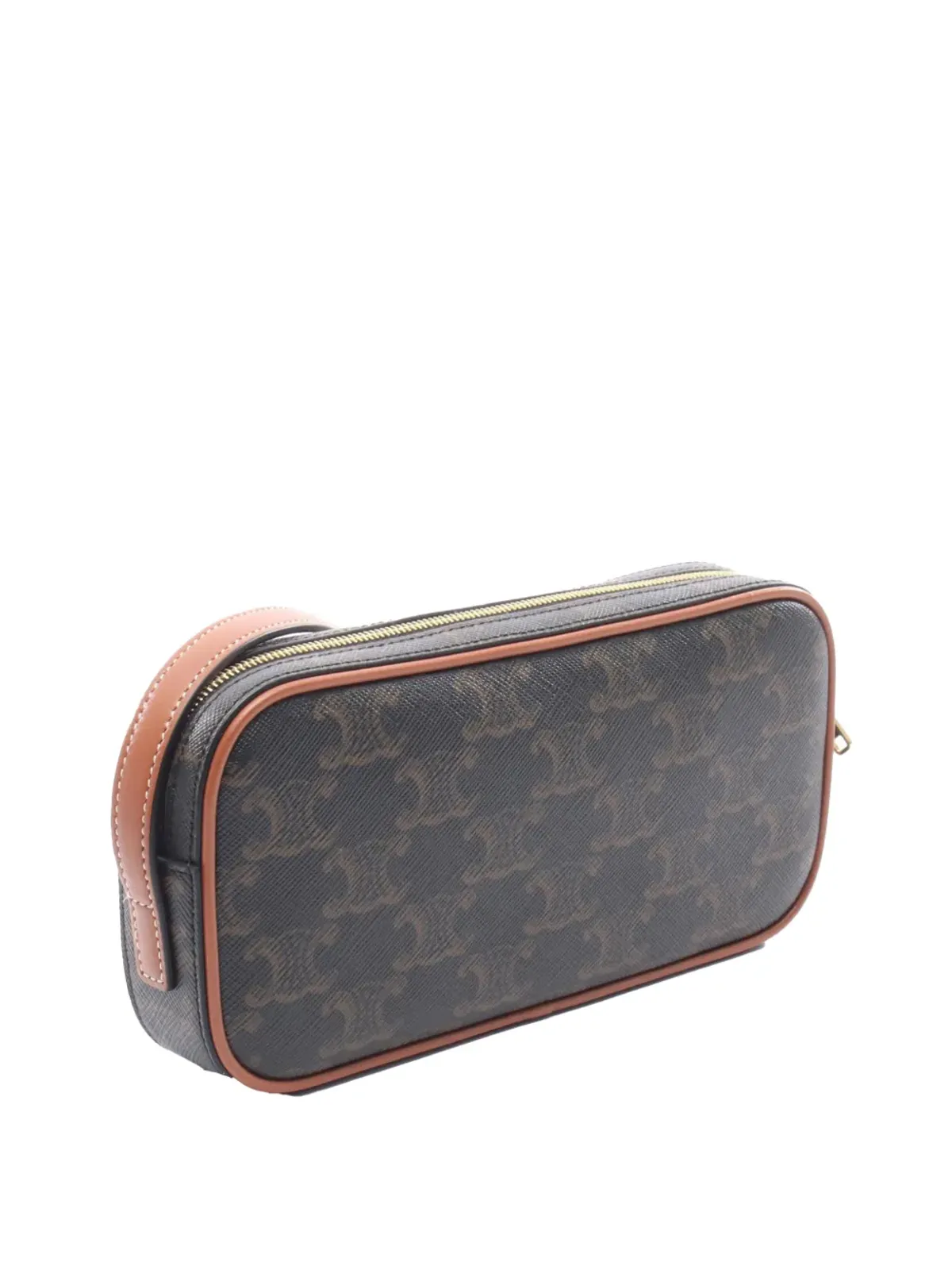 Celine Pre-Owned ミニ Triomphe キュイール コーテッド キャンバス カメラバッグ ショルダーバッグ - Brown - 画像3