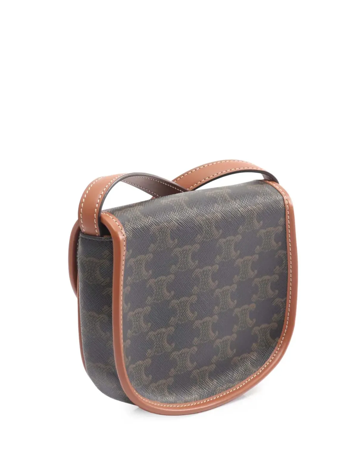 Celine Pre-Owned ミニ トリオンフ コーテッドキャンバス 刺繍 トリオンフ ハート ベサース クロスボディバッグ - ブラック - 画像3