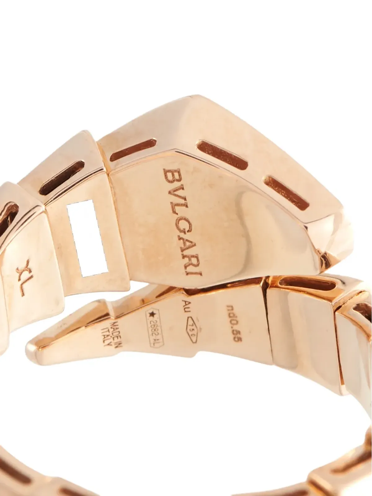 Bvlgari Pre-Owned 蛇モチーフ ダイヤモンド リング ピンク - 画像3