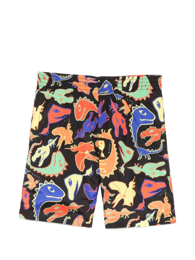 Marni Kids Marni Kids 恐竜プリントのスイムショーツの商品画像