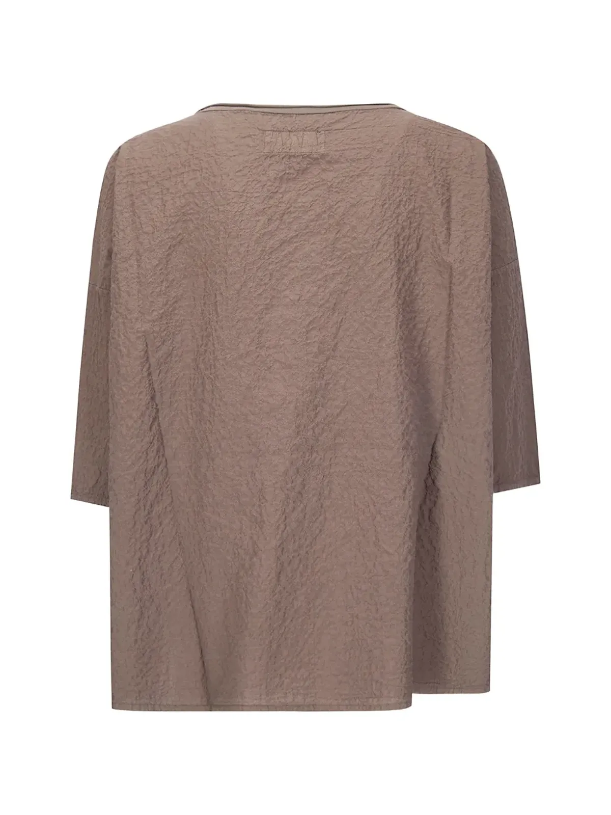 Labo Art クレープ風Tシャツ ブラウン - 画像2