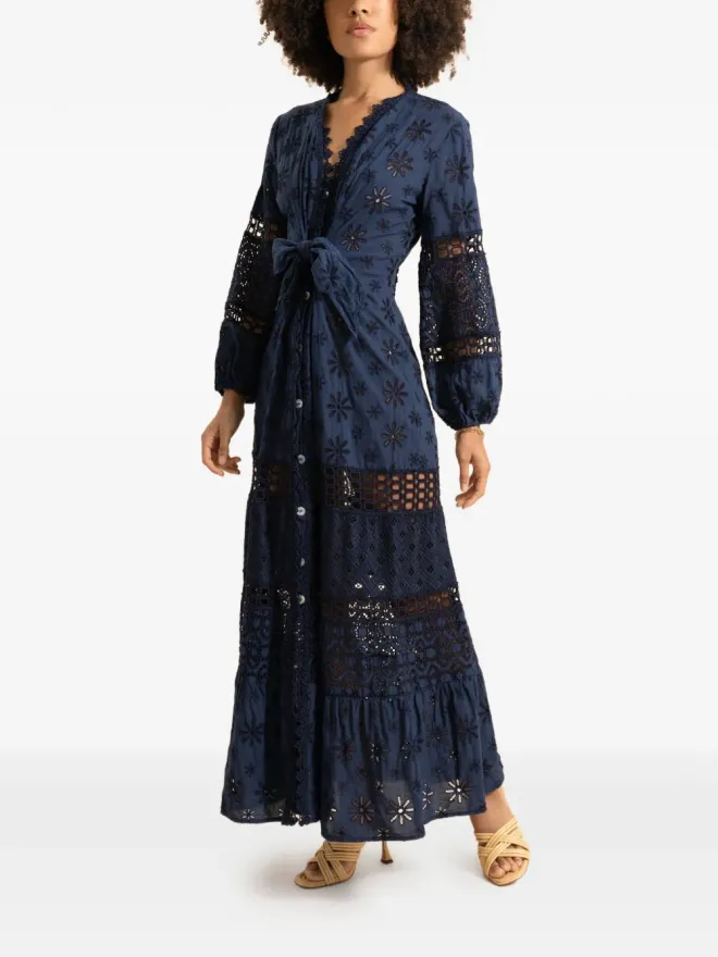 Temptation Positano Temptation Positano Noce floral-print maxi dress - Blueの商品画像