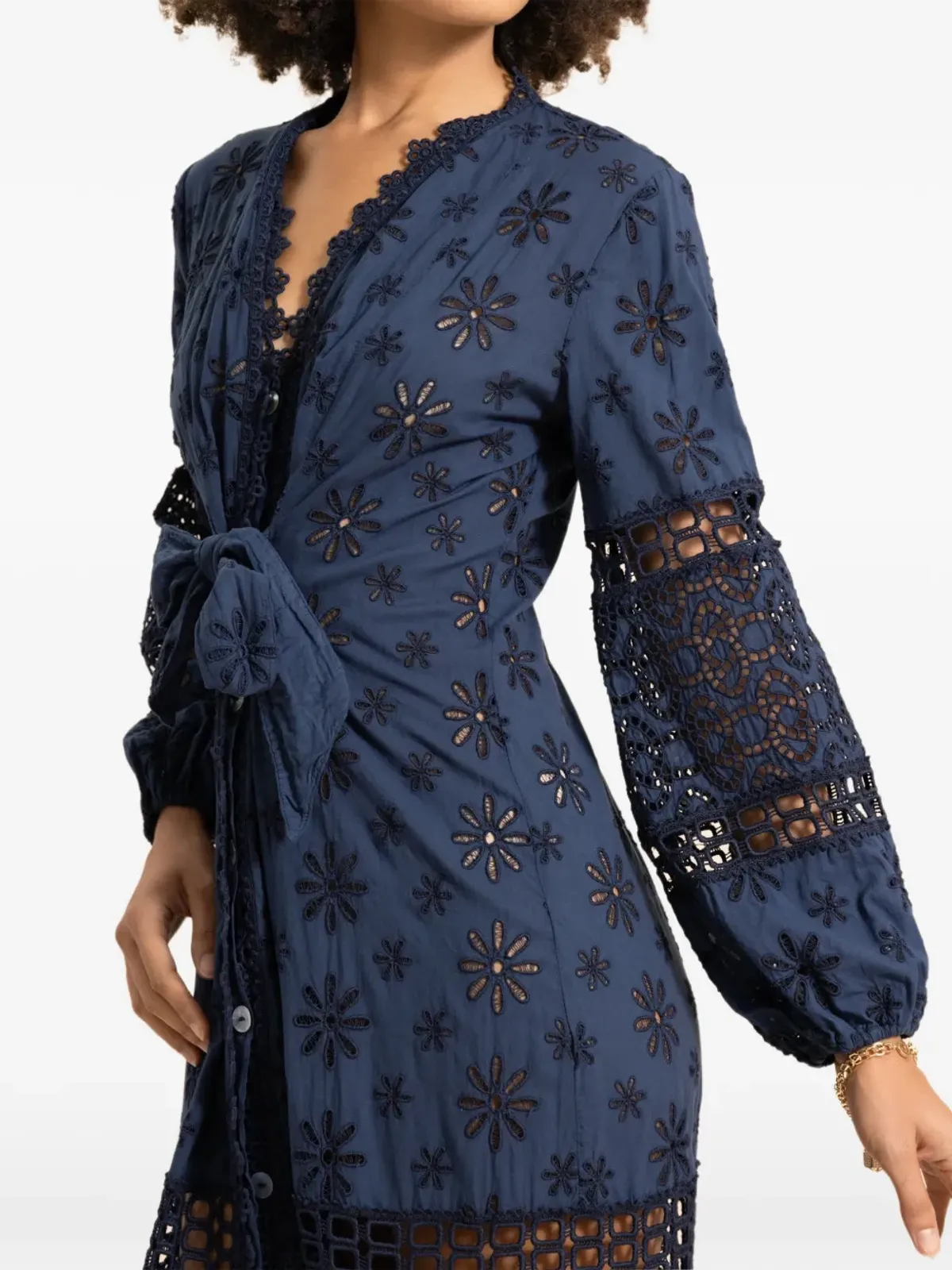 Temptation Positano Noce floral-print maxi dress - Blue - 画像3