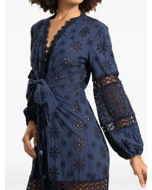 Temptation Positano Noce floral-print maxi dress - Blue - サムネイル3