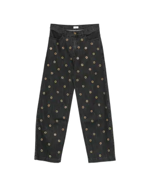 Pinko Kids アイレット付きジーンズ（ブラック） - サムネイル1