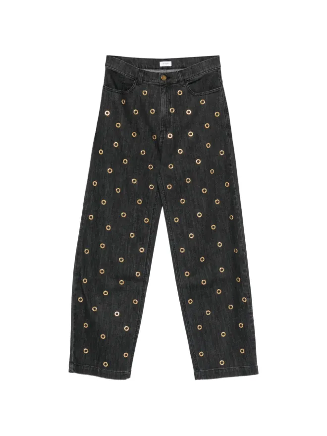 Pinko Kids Pinko Kids アイレット付きジーンズ（ブラック）の商品画像