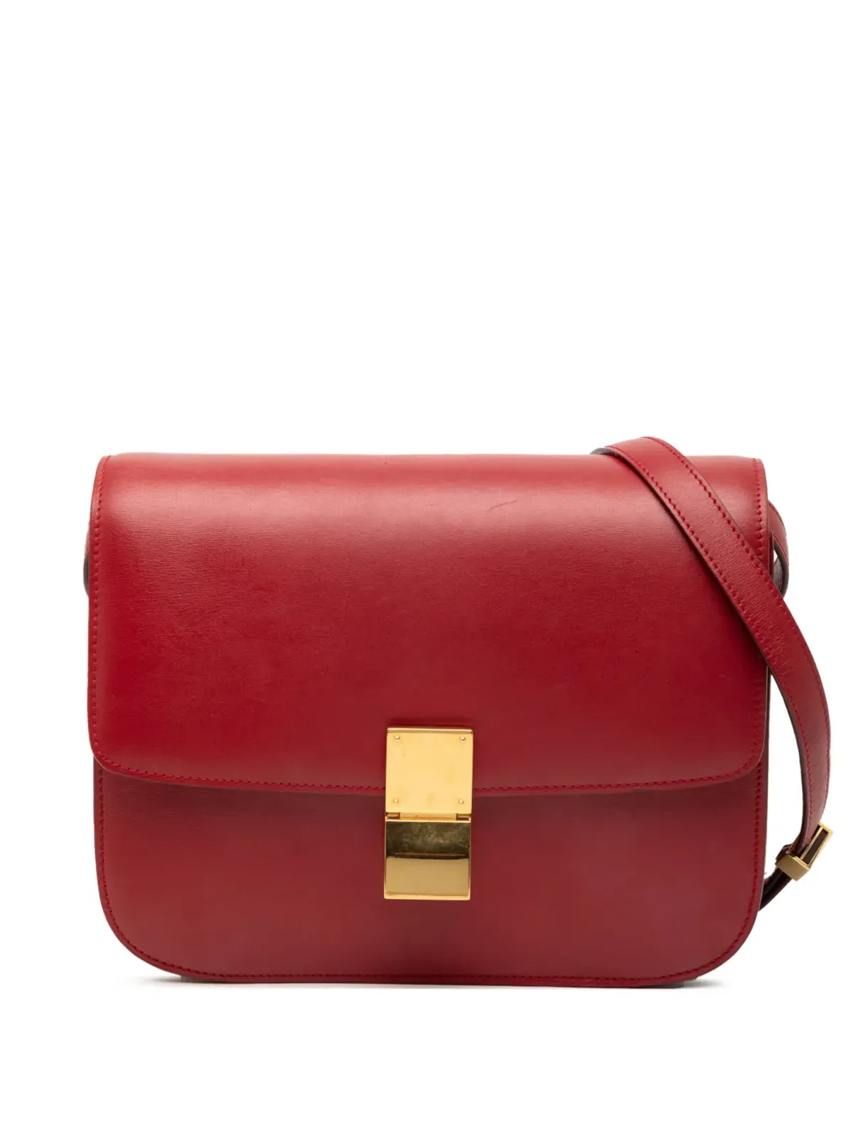 Celine ビンテージ クラシックボックス クロスボディバッグ - レッド - 画像1