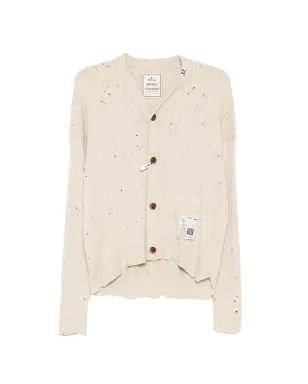 Maison MIHARA YASUHIRO アシンメトリック・ディストレス カーディガン - サムネイル1