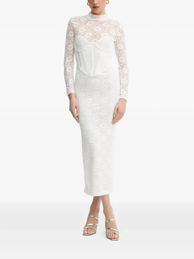 Bardot Bardot Carmen ロングスリーブ レース ミディドレス - ホワイトの商品画像