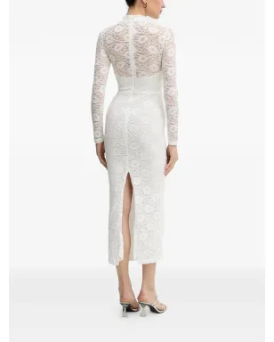 Bardot Carmen ロングスリーブ レース ミディドレス - ホワイト - サムネイル3