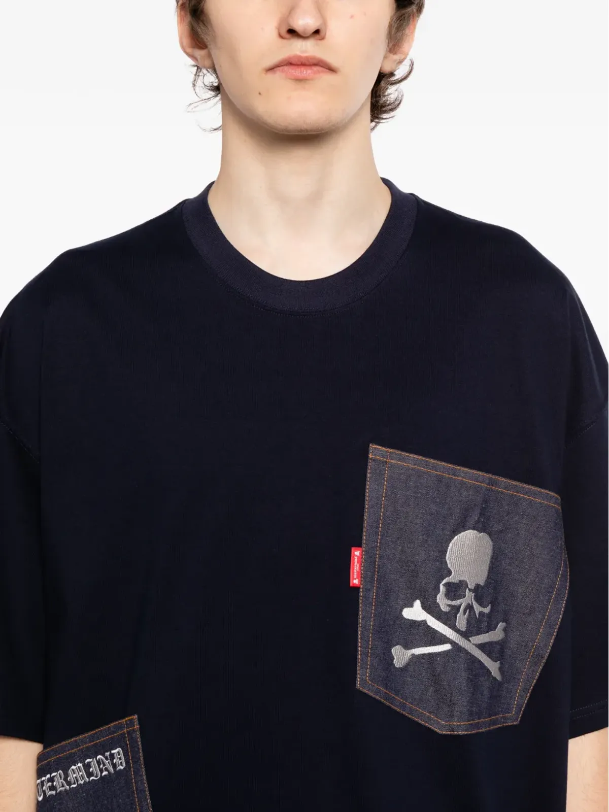Mastermind Japan ロゴアップリケTシャツ - Blue - 画像5