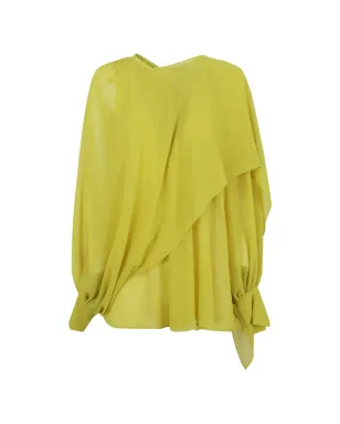 Gianluca Capannolo gathered draped top - Yellow - サムネイル1