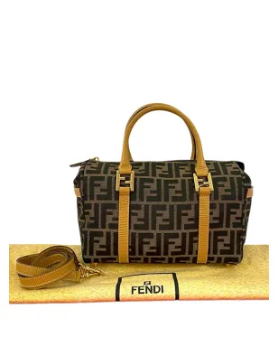 Fendi ビンテージ Zucca Canvas サッチェル（ブラウン） - サムネイル2