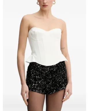 Bardot Cristo strapless bustier top - White - サムネイル1