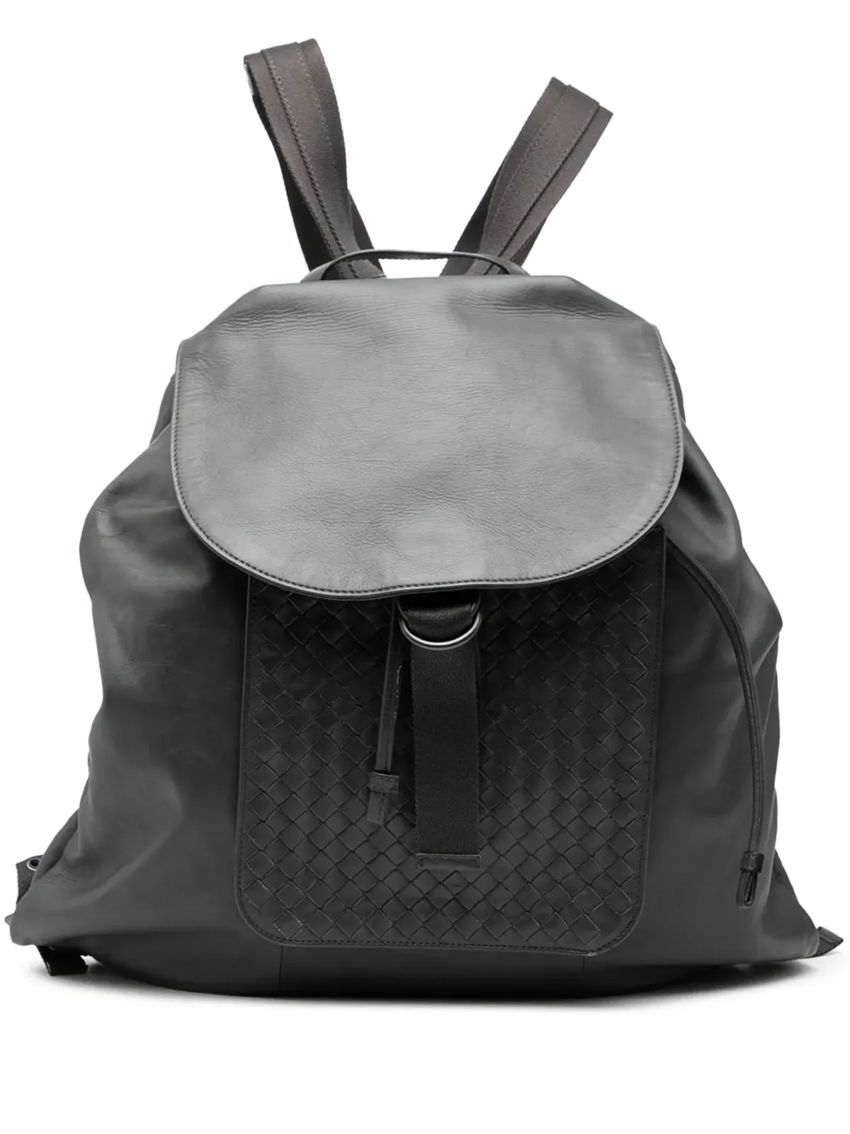 Bottega Veneta Pre-Owned イントレッチャートリム付きレザードローストリングバックパック - 画像1