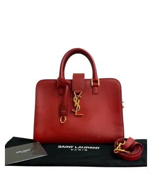 Saint Laurent Pre-Owned ベビー レザー モノグラム Cabas サッチェル - レッド - サムネイル2