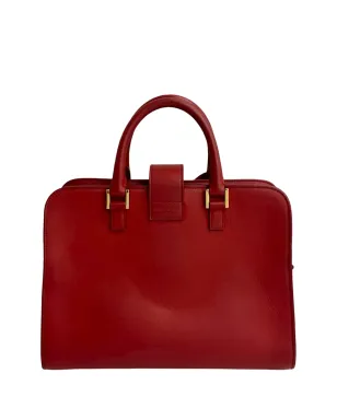 Saint Laurent Pre-Owned ベビー レザー モノグラム Cabas サッチェル - レッド - サムネイル3