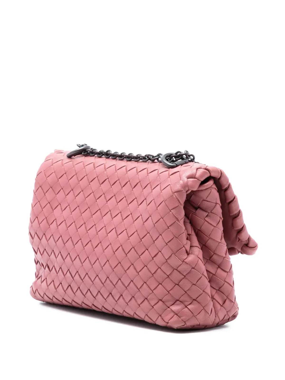 Bottega Veneta ビンテージ 2012-2026 Baby Nappa Intrecciato Olimpia クロスボディバッグ - ピンク - 画像3
