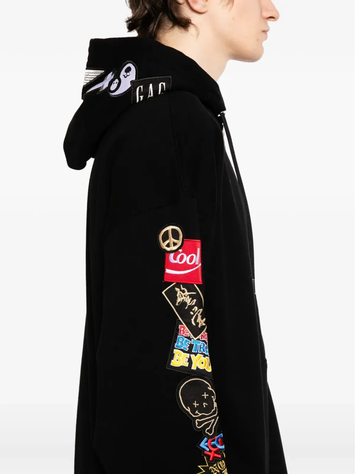 Mastermind Japan 刺繍パッチ付きジップアップフーディ - 画像5