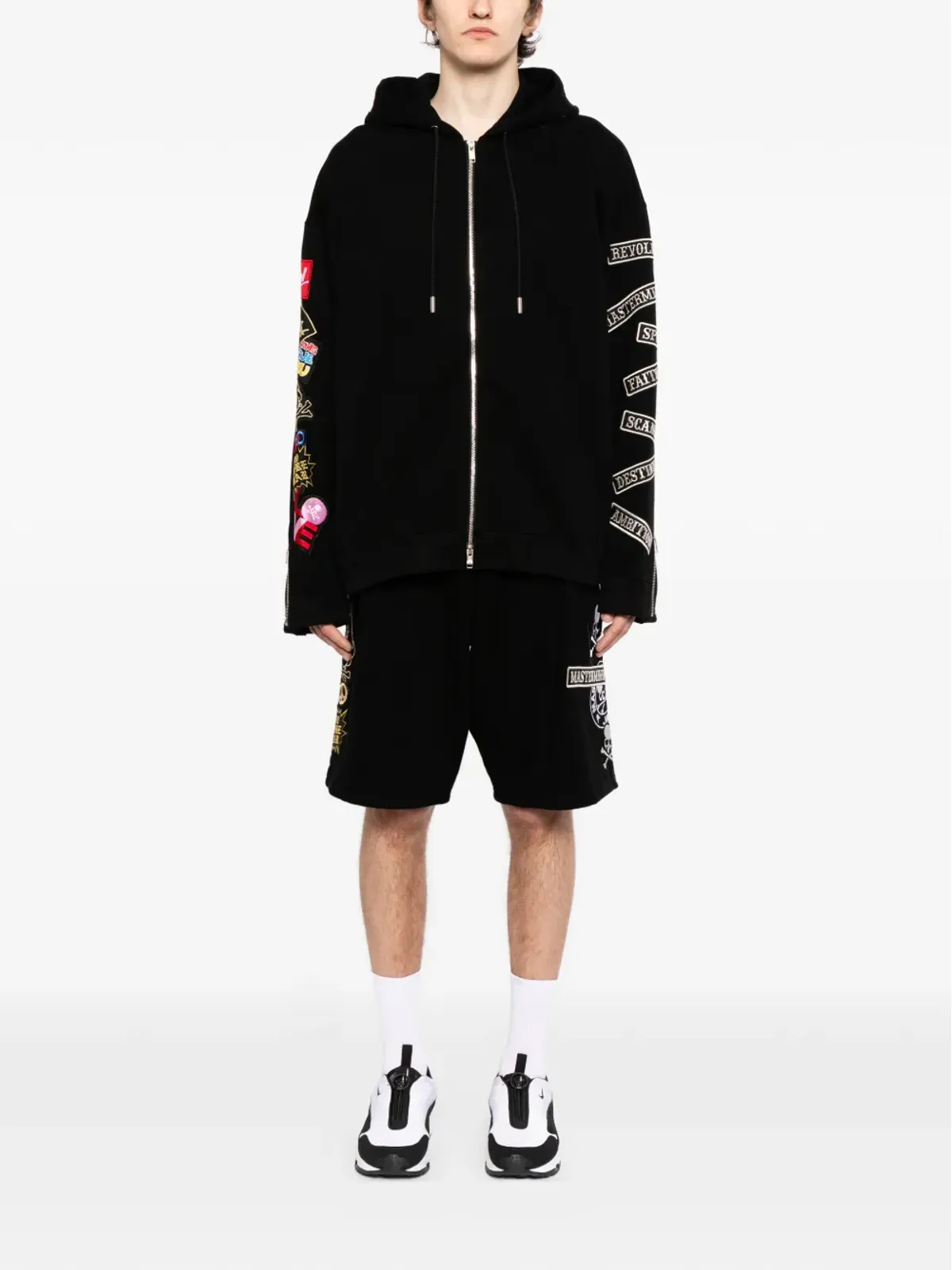 Mastermind Japan 刺繍パッチ付きジップアップフーディ - 画像2