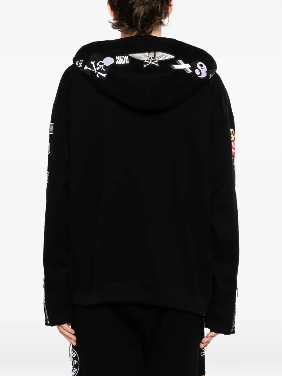 Mastermind Japan 刺繍パッチ付きジップアップフーディ - 画像4