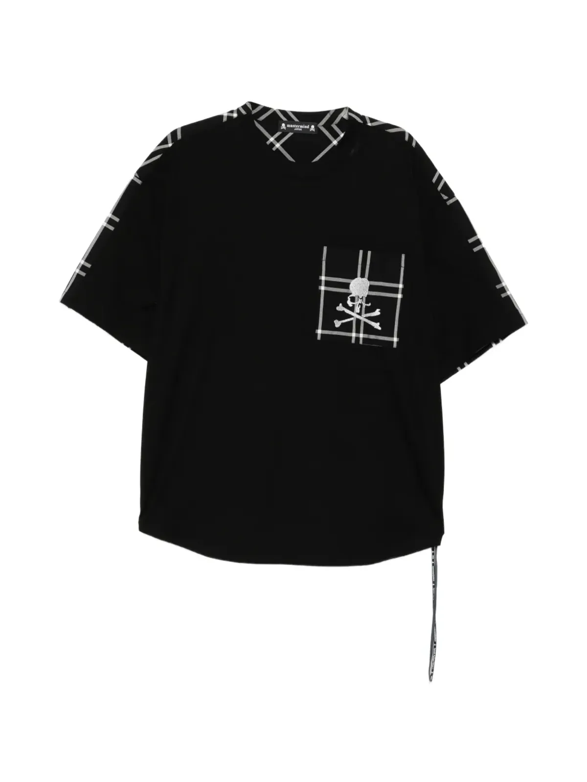 Mastermind Japan チェック柄Tシャツ - ブラック - 画像1