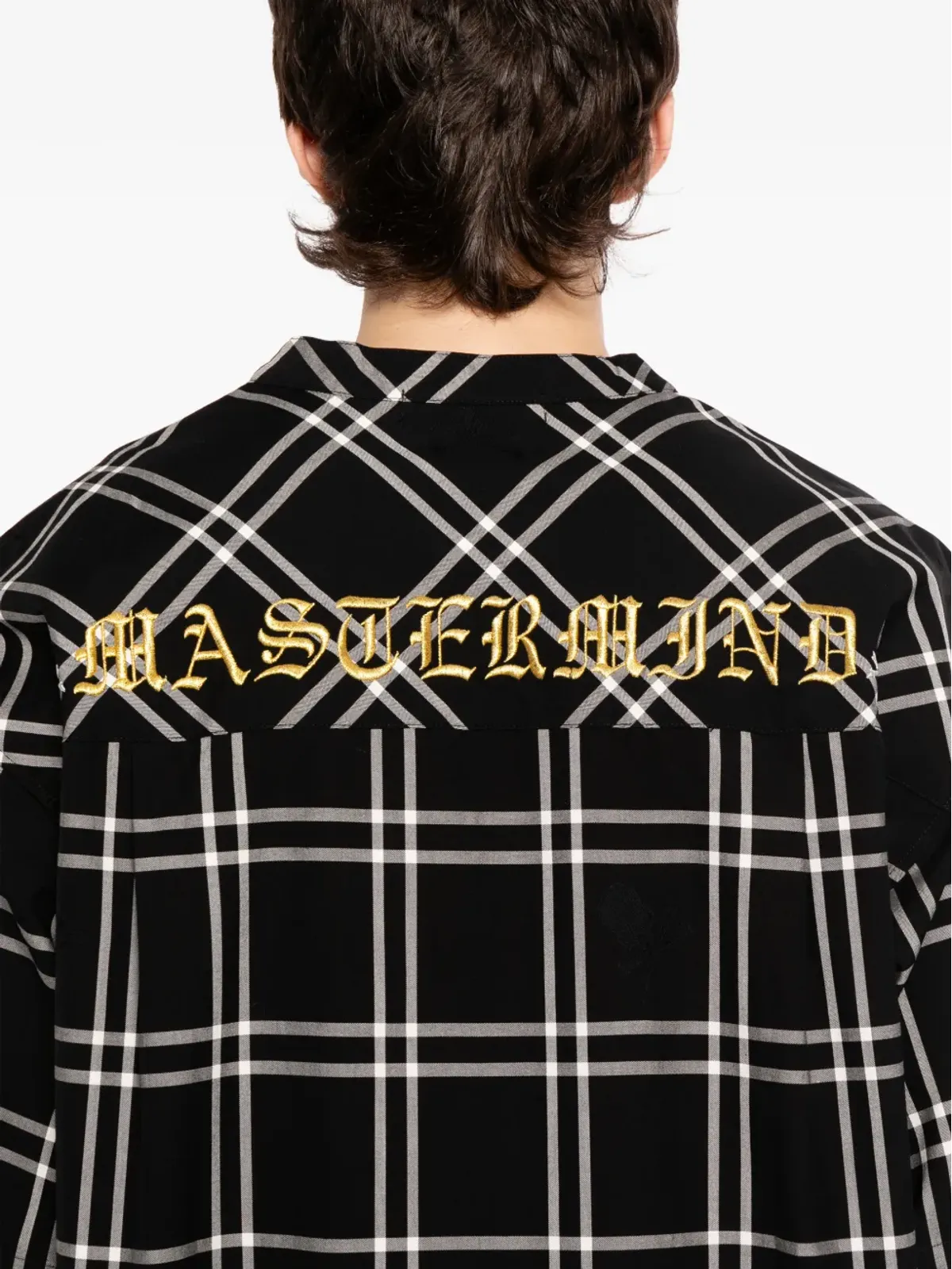 Mastermind Japan チェック柄Tシャツ - ブラック - 画像5