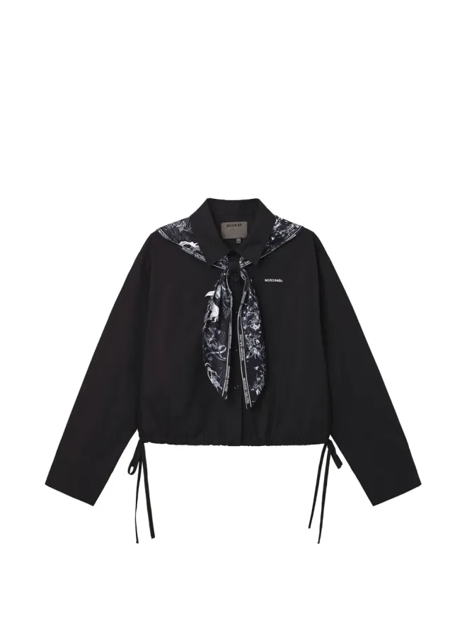 Musium Div. Musium Div. プリントスカーフ付きコットンジャケットの商品画像