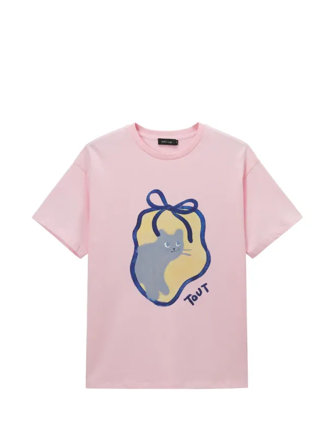 tout a coup tout a coup グラフィックプリントTシャツの商品画像