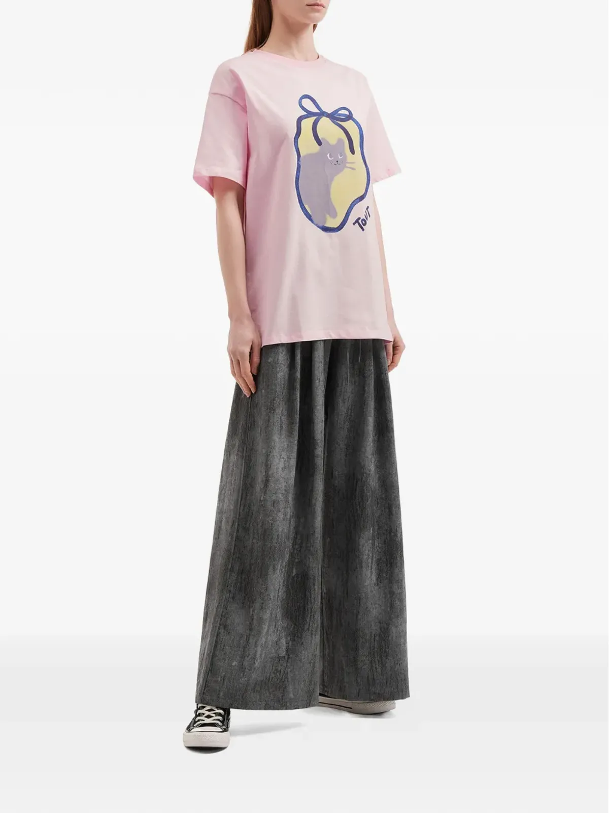 tout a coup グラフィックプリントTシャツ - 画像2