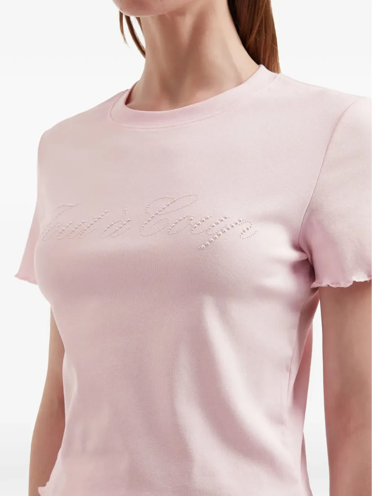 tout a coup ピンクのフリル付きTシャツ - 画像5