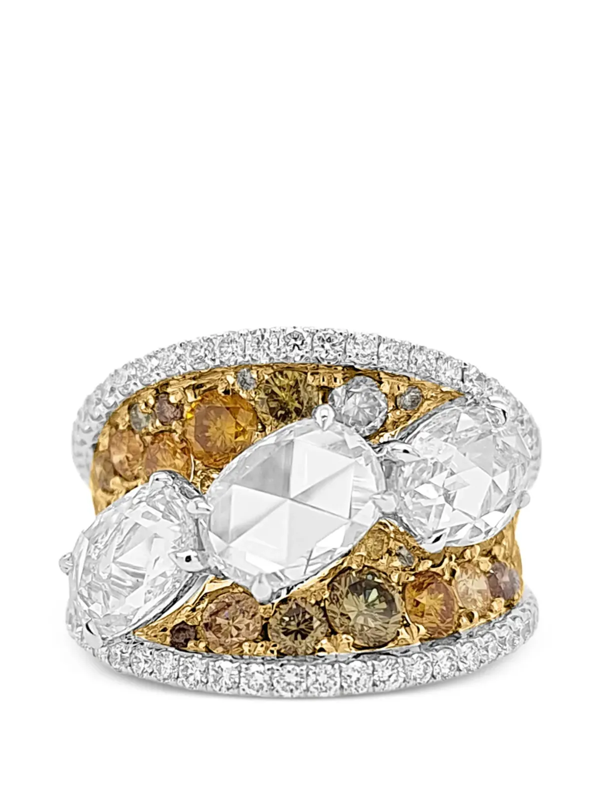 HYT Jewelry マルチカットダイヤモンド カクテルリング - Silver - 画像1