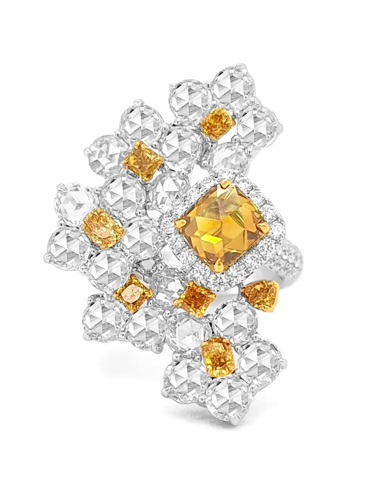 HYT Jewelry 花形ダイヤモンド カクテルリング - 画像1