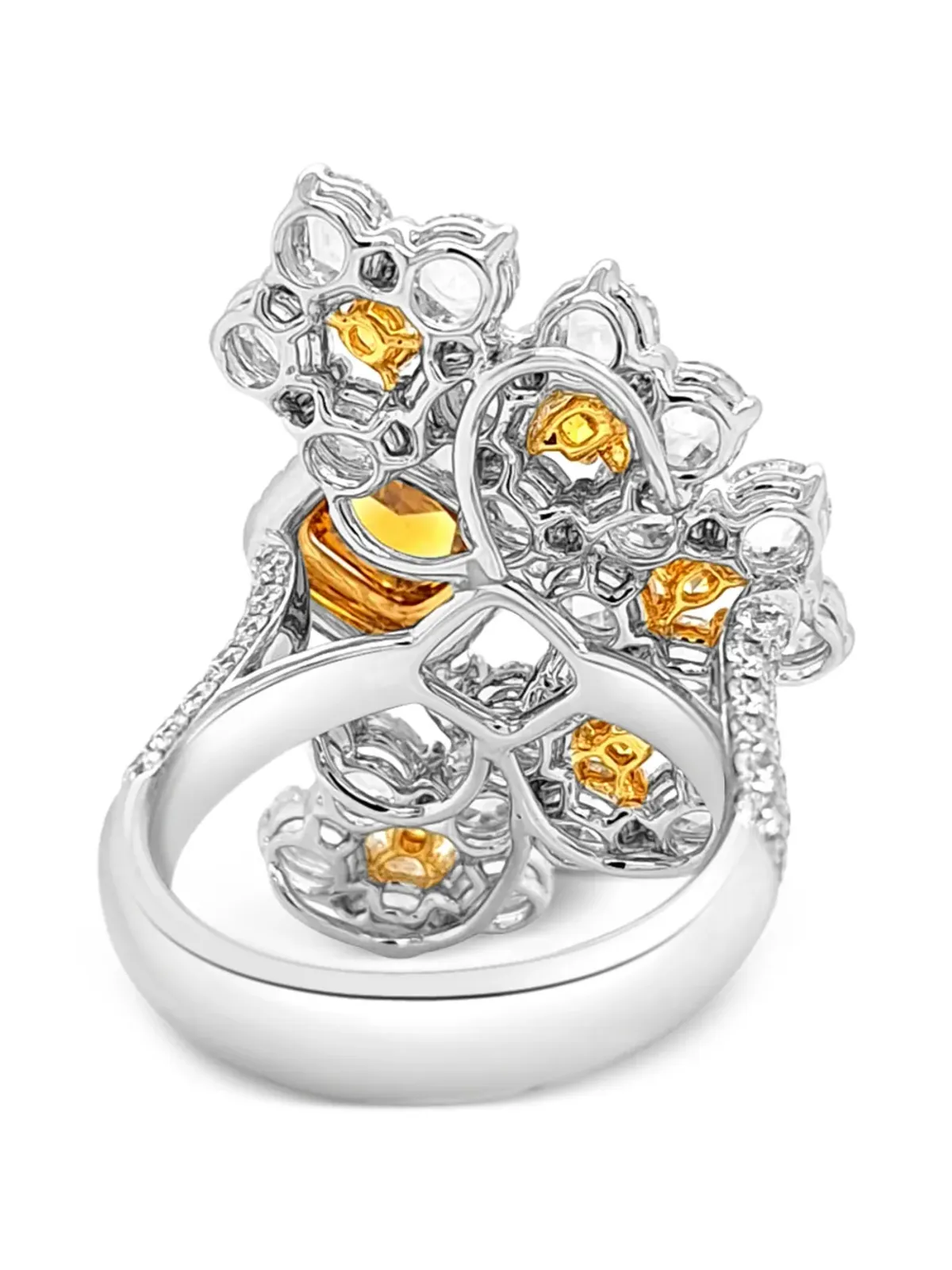 HYT Jewelry 花形ダイヤモンド カクテルリング - 画像3